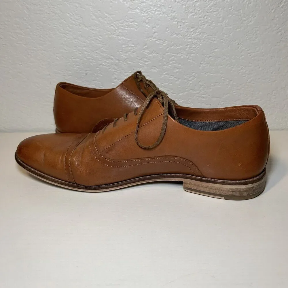 RUSH Gordon Rush Brown Oxford Classic Men's Shoes Size 10 Leather Everett